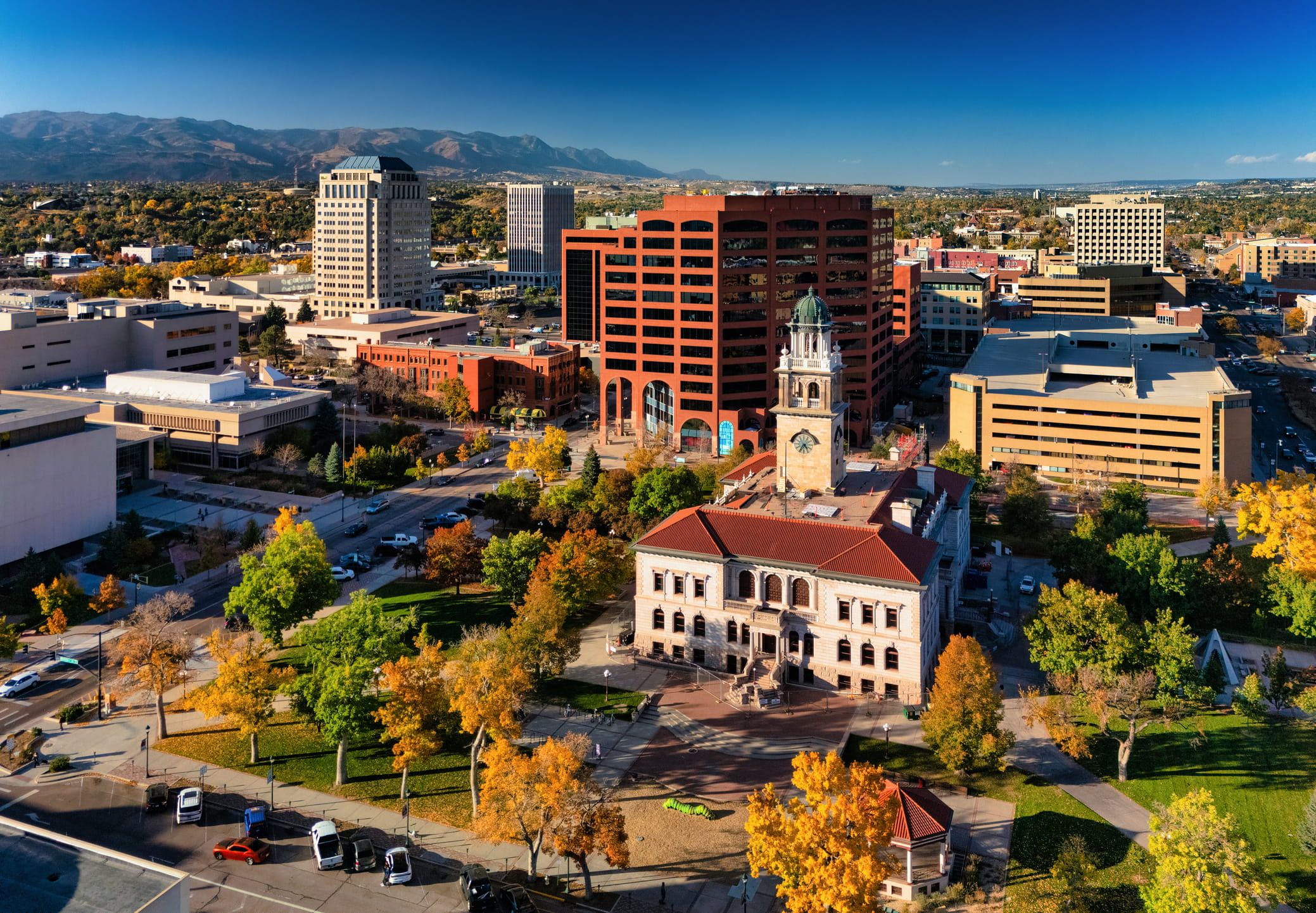 view of downtown colorado springs