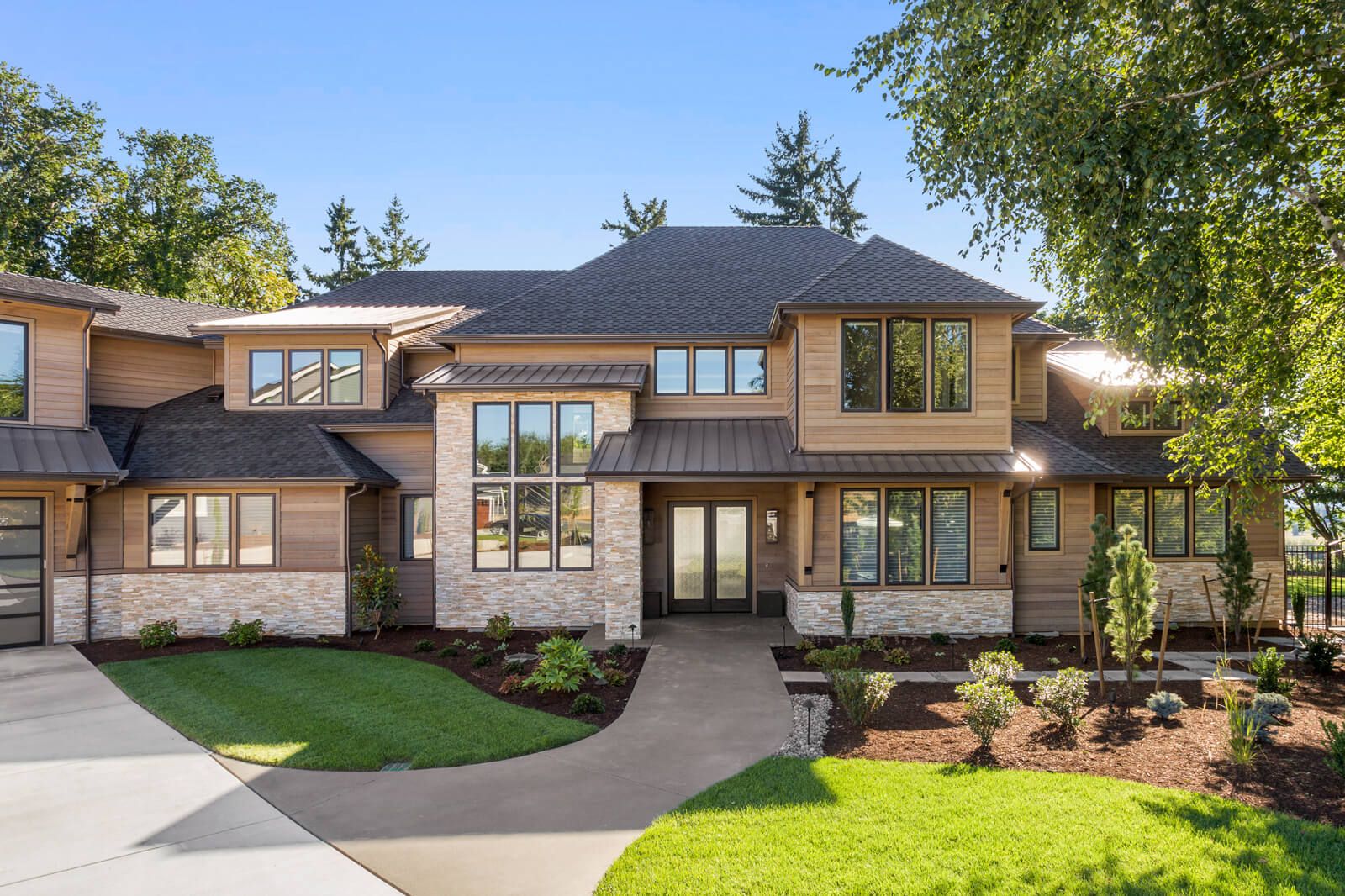 Family views home