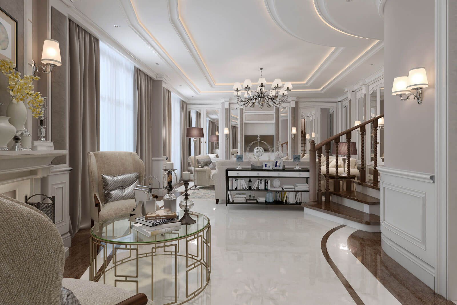 Agent house tour with couple