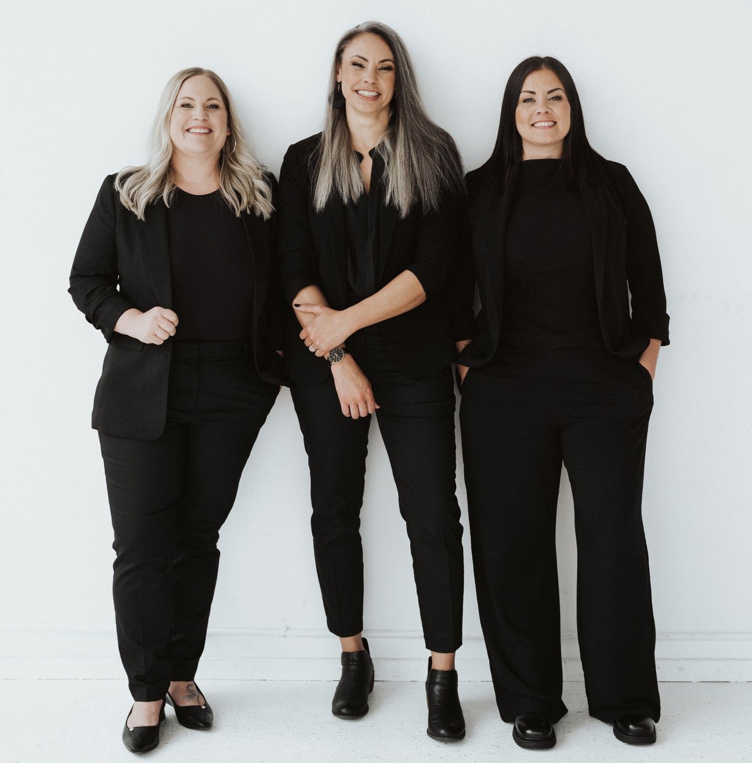 team photo in industrial office