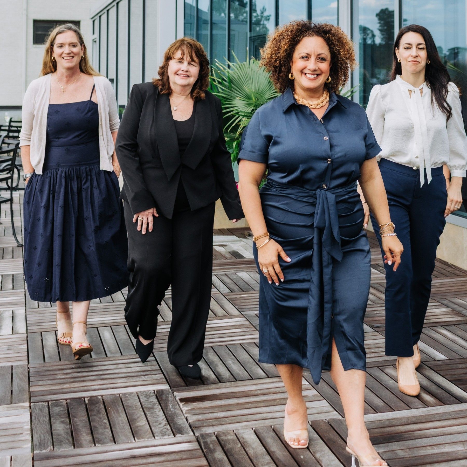 team photo in industrial office