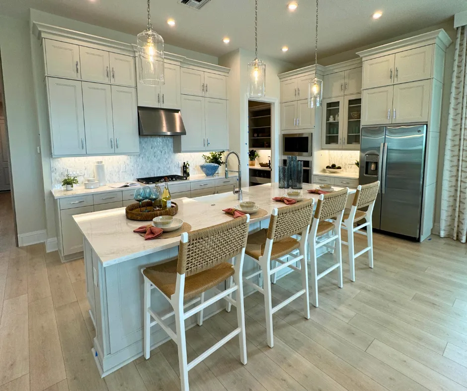 L'Ambiance at Avenir model home kitchen in Palm Beach Gardens Florida