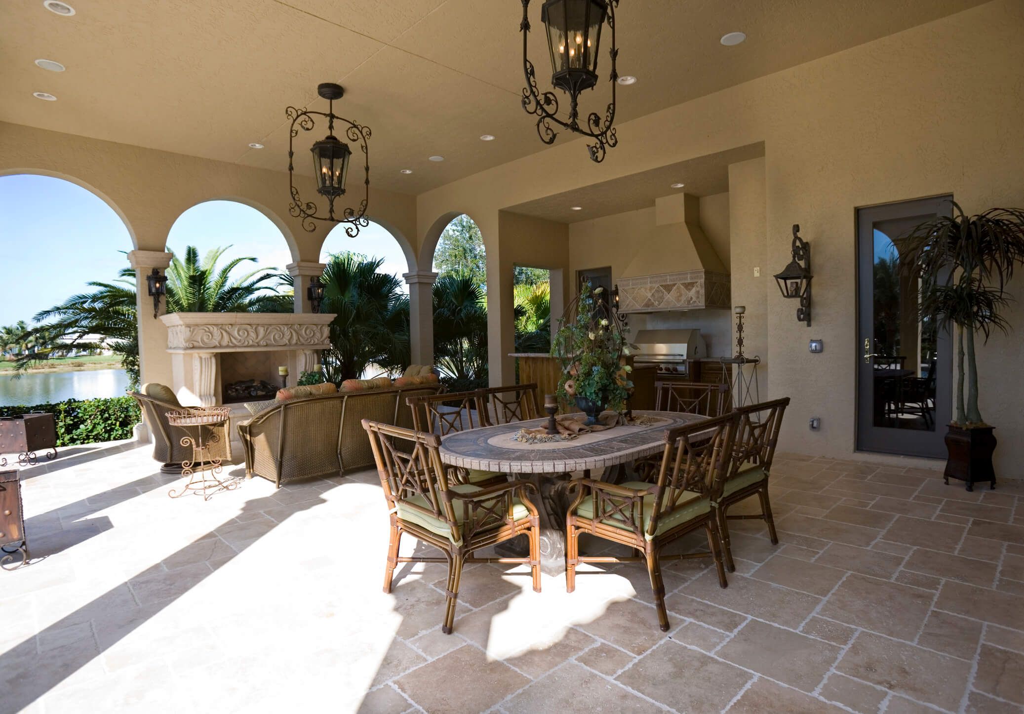Agent house tour with couple