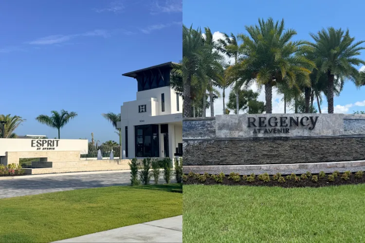 Regency and Esprit at Avenir community comparison
