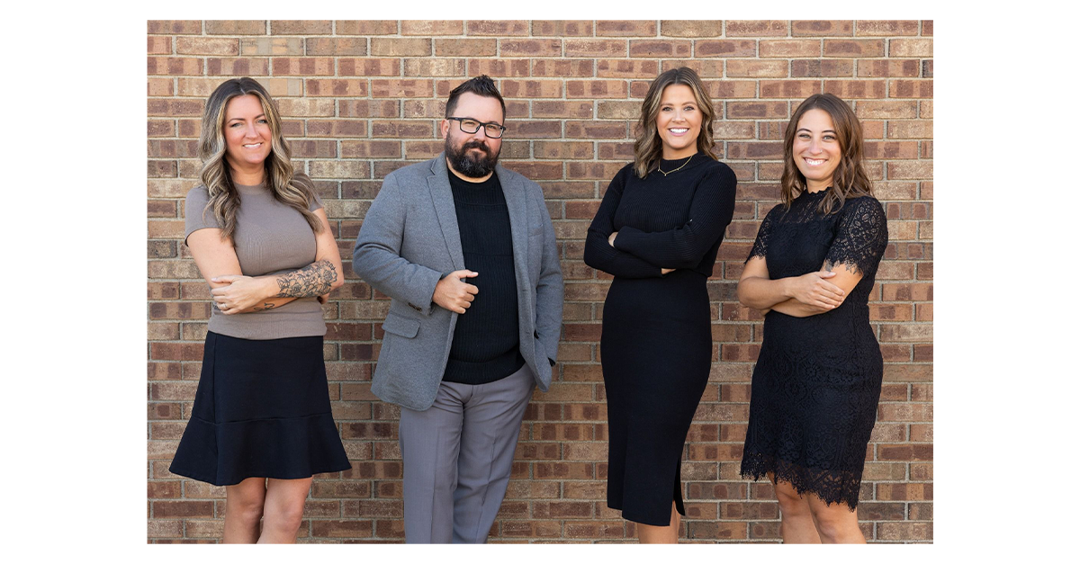 team photo in industrial office