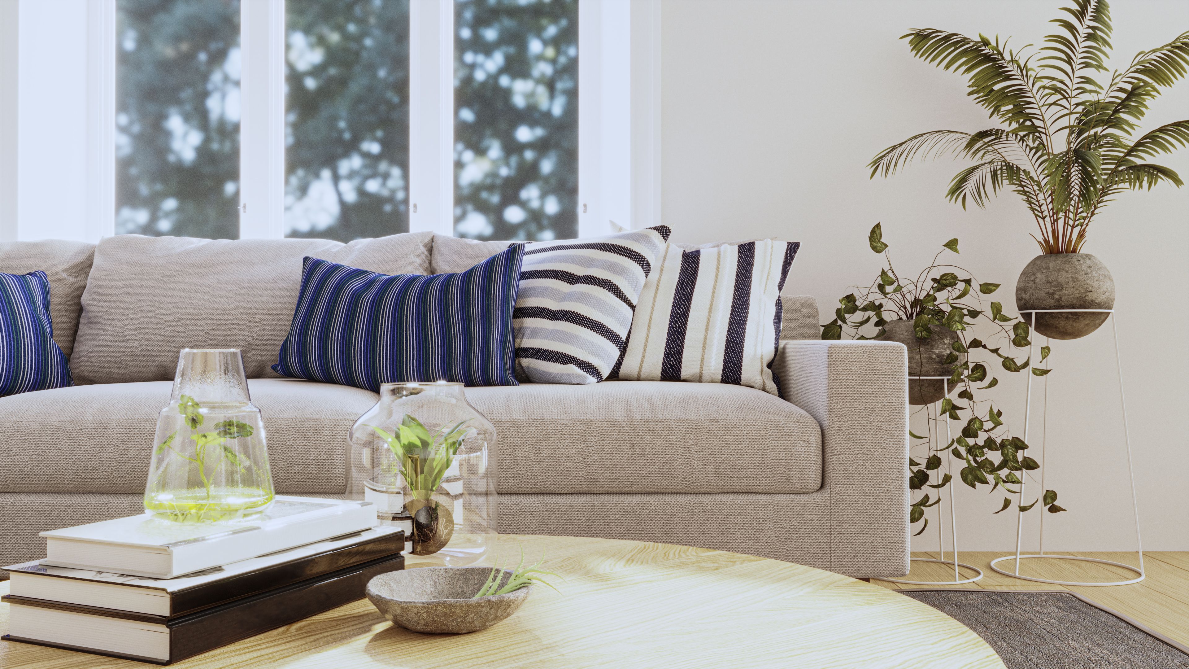 Couple cuddles on couch