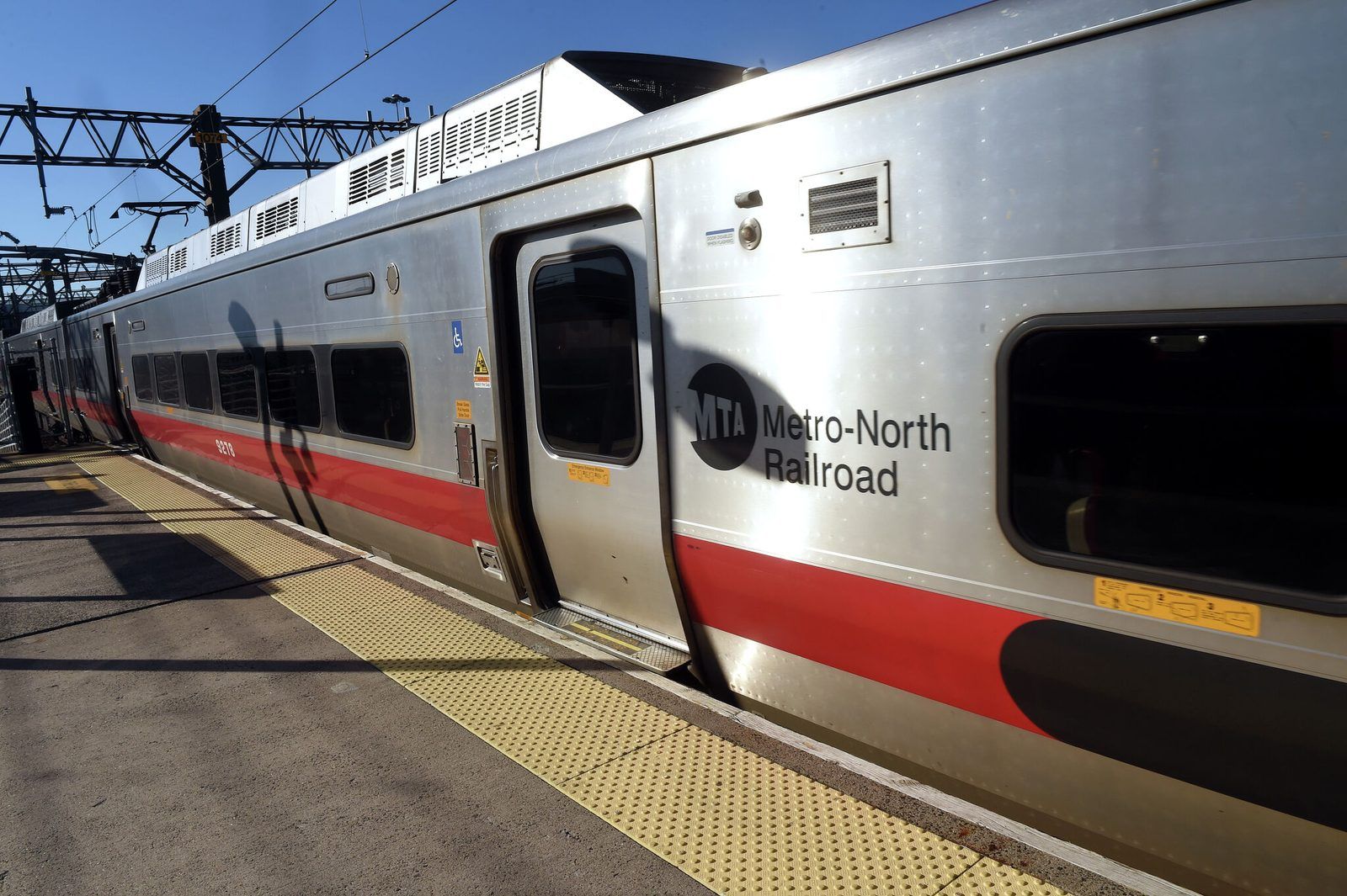 A Metro-North train on the New Haven Line