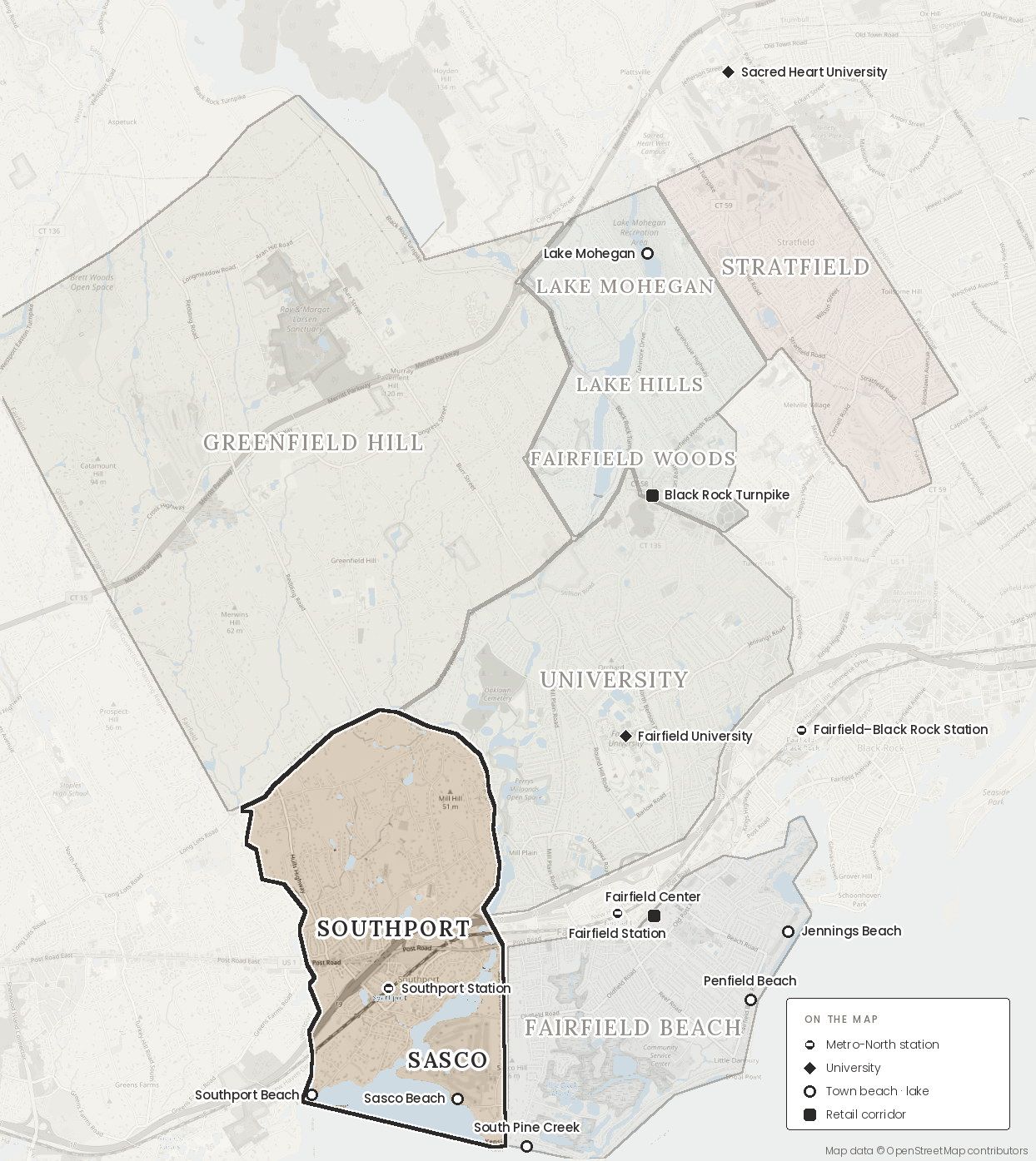 Southport and Sasco within Fairfield