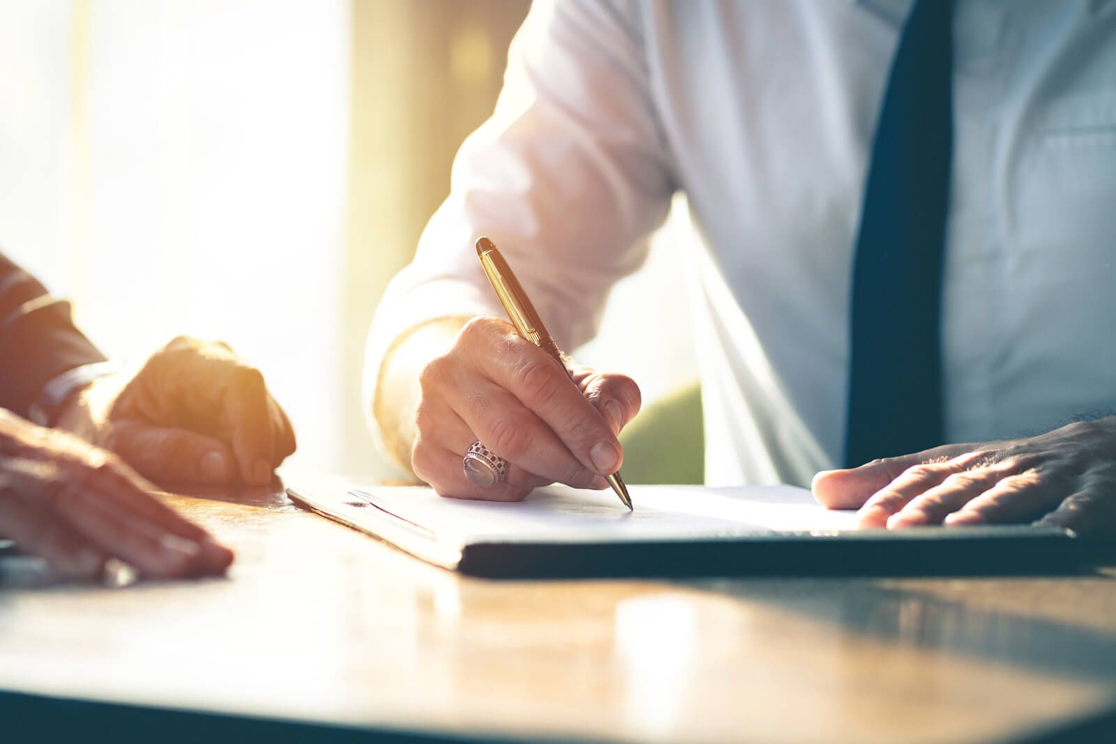 Agent helps couple with paperwork