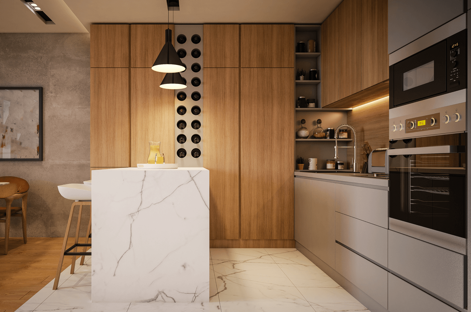 Agent house tour with couple