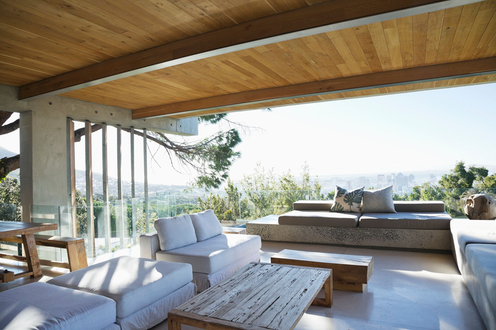 Family views home
