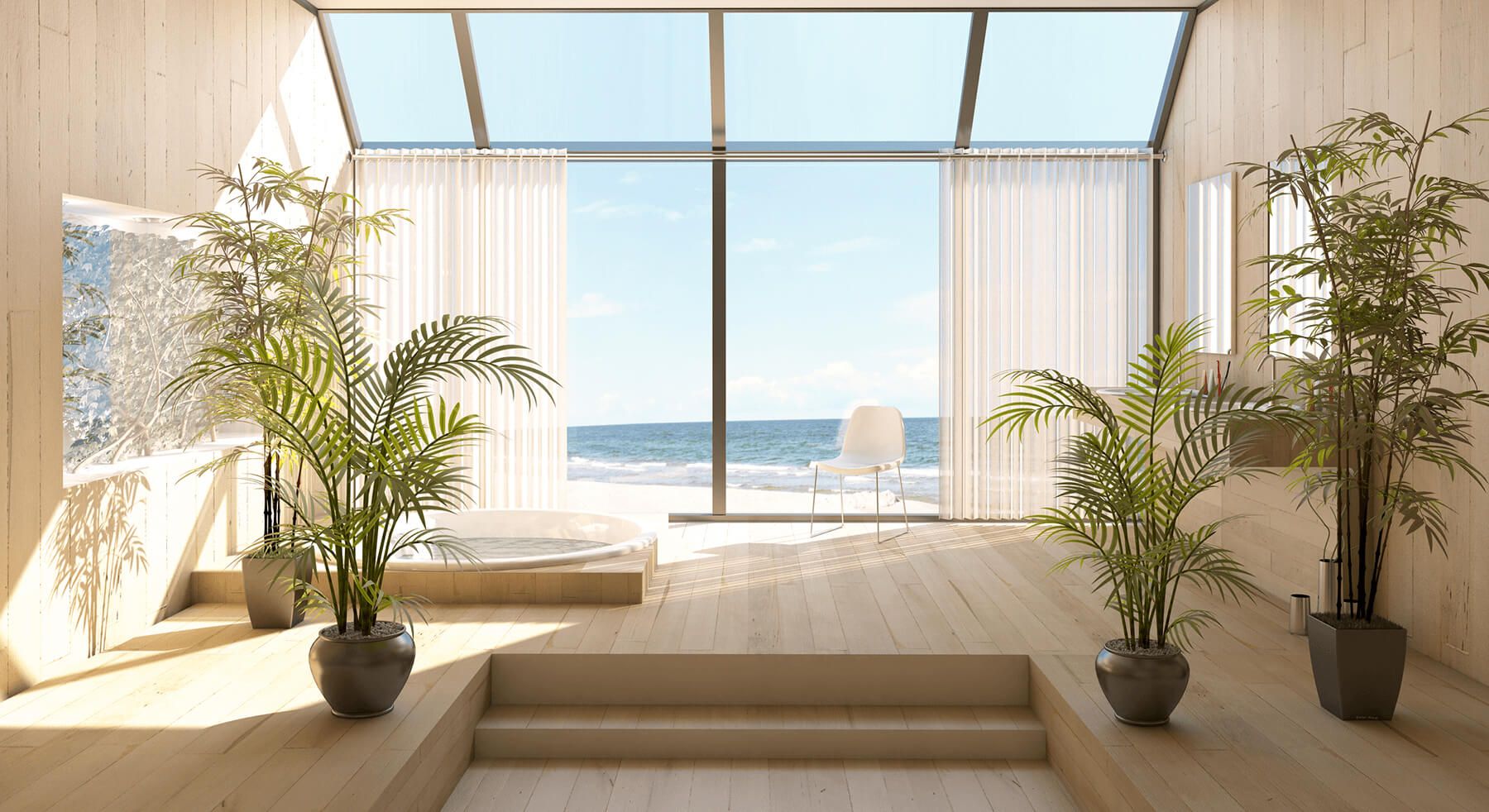 Family views home