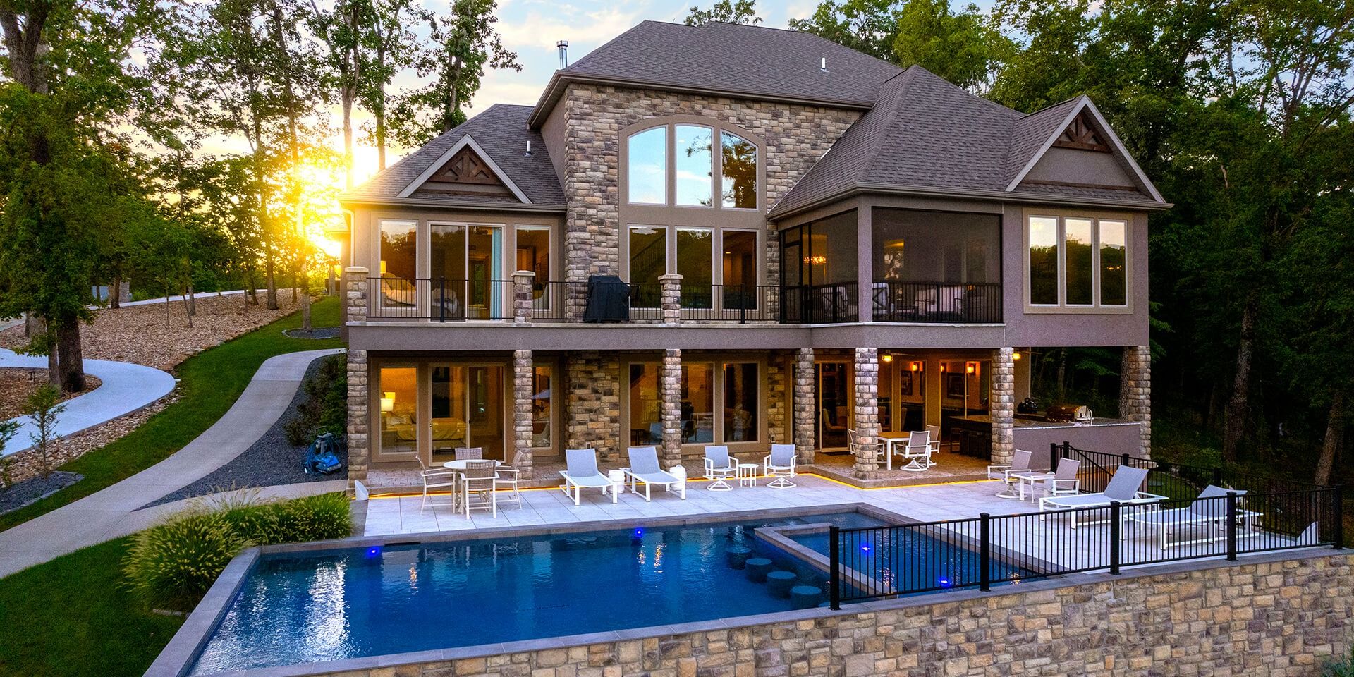 Family views home