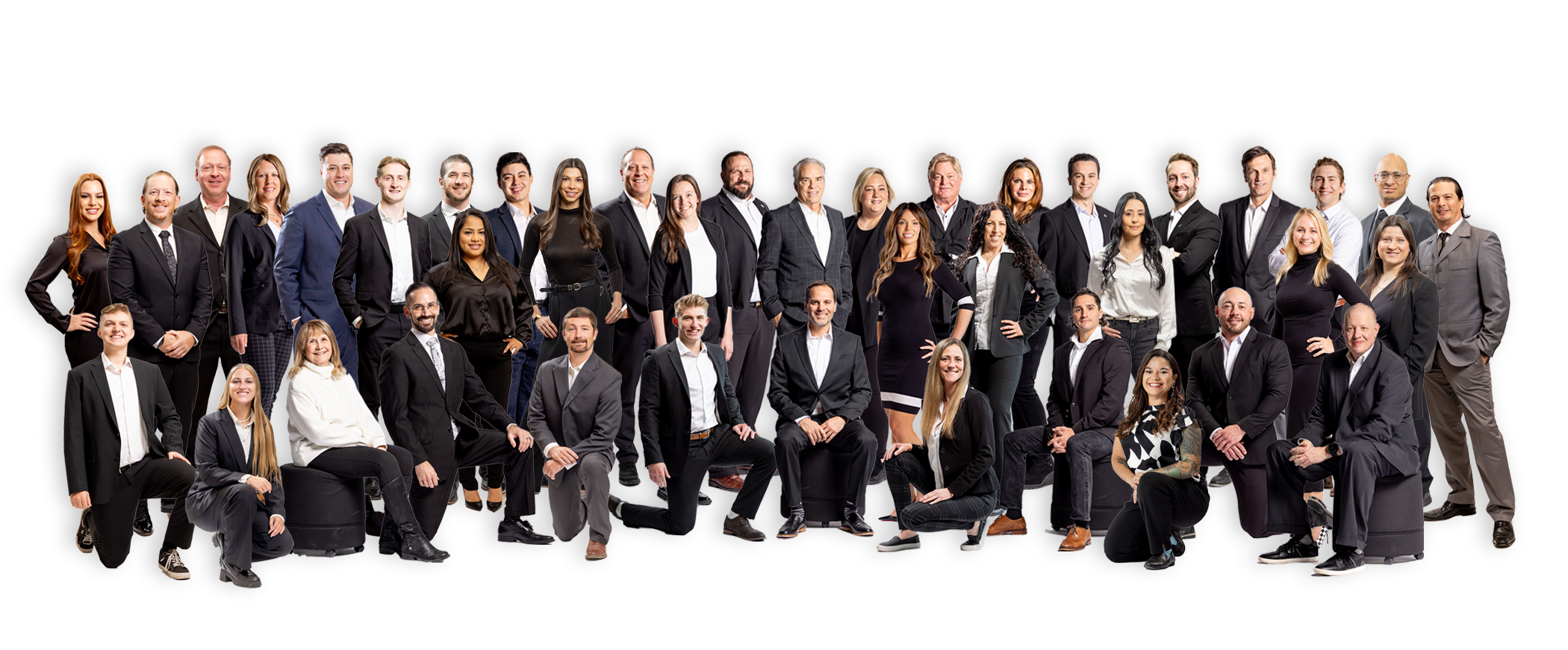 team photo in industrial office