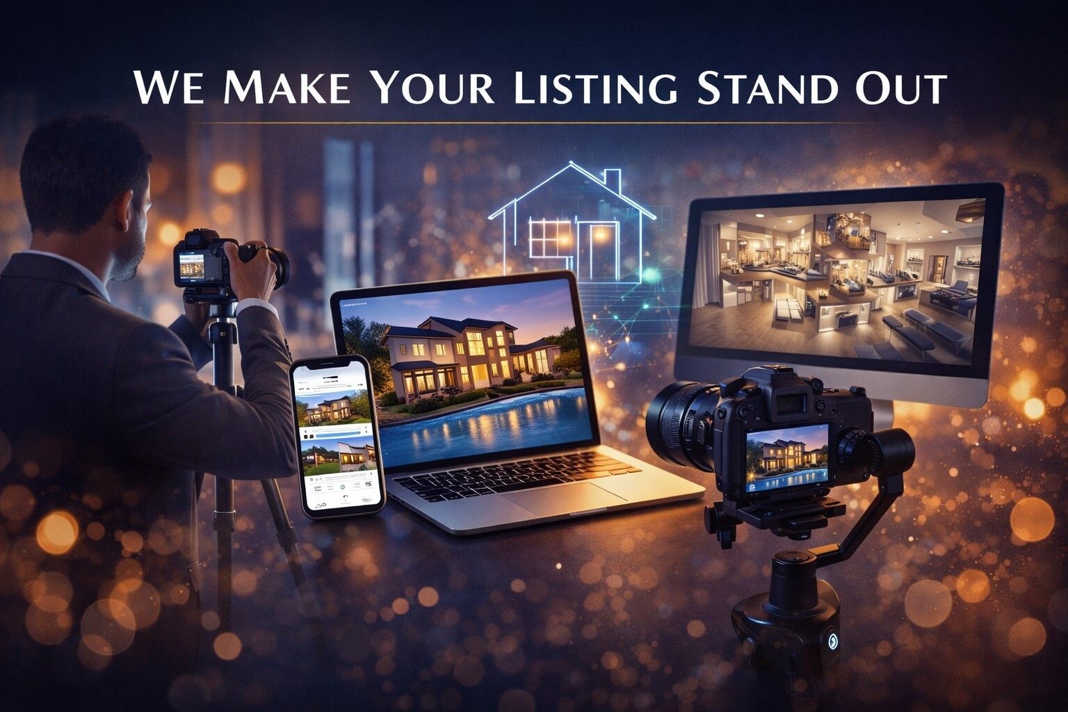 Virtual tour of a modern, spacious living room with large windows, contemporary furniture, and a scenic outdoor view, powered by Matterport.