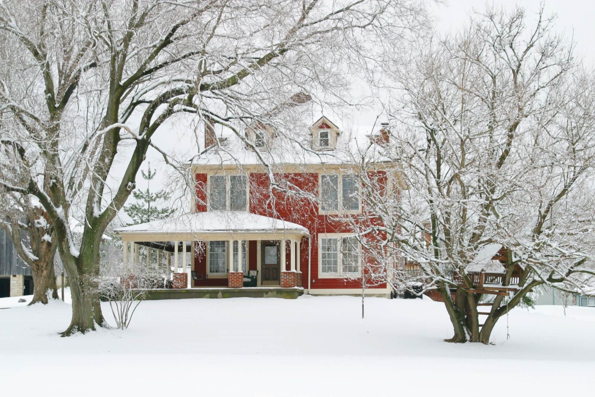 Family views home
