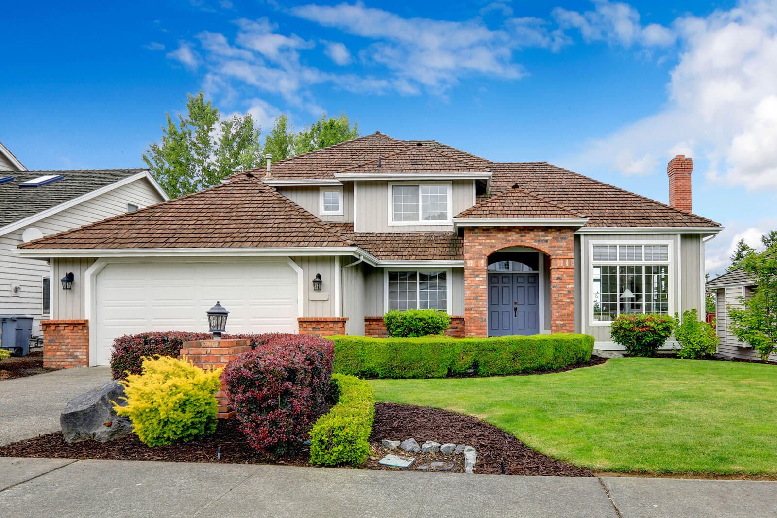 Family views home
