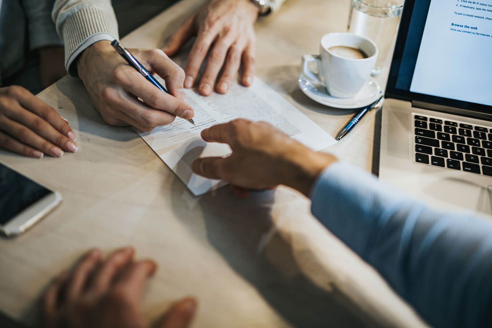 Agent helps couple with paperwork