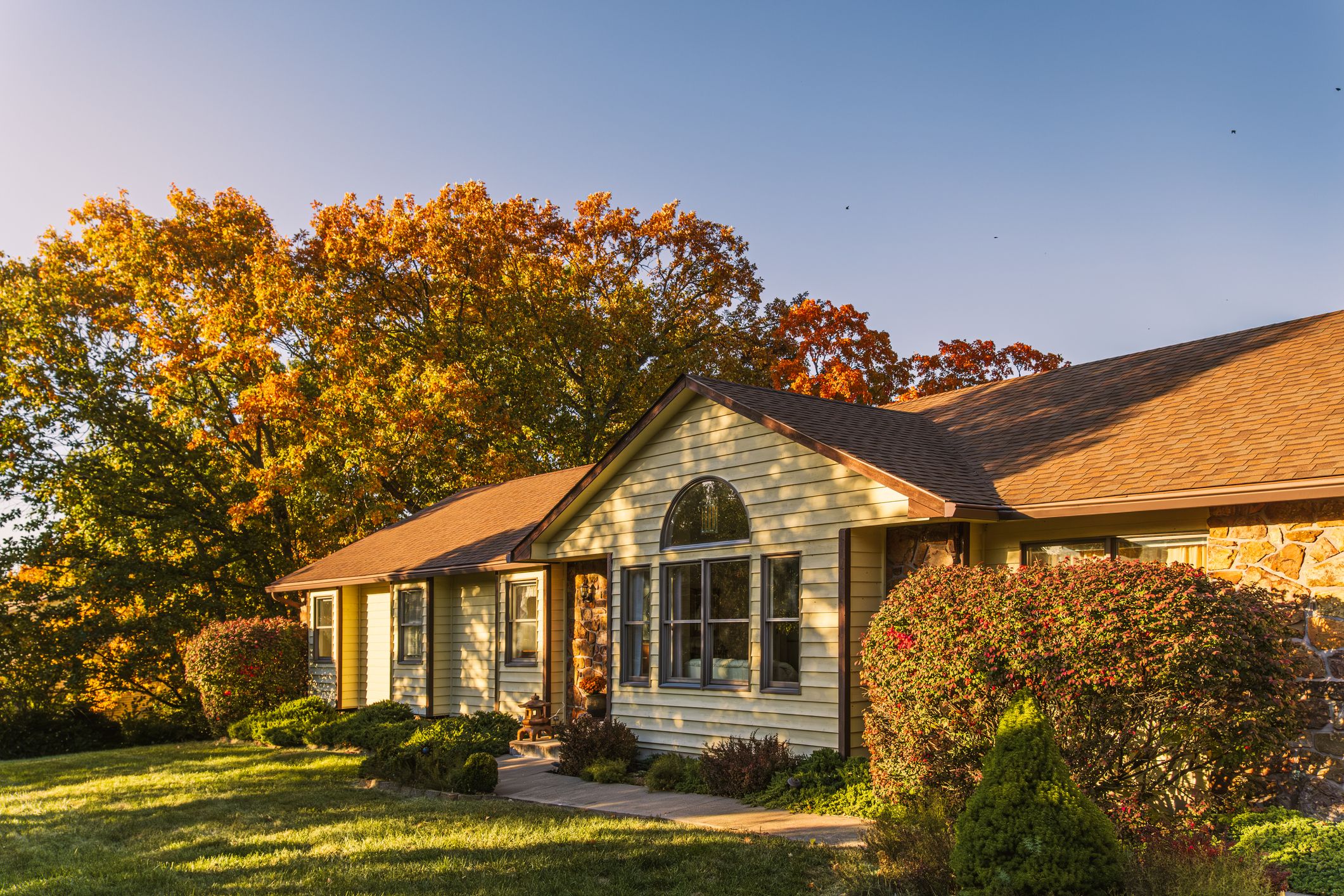 Family views home