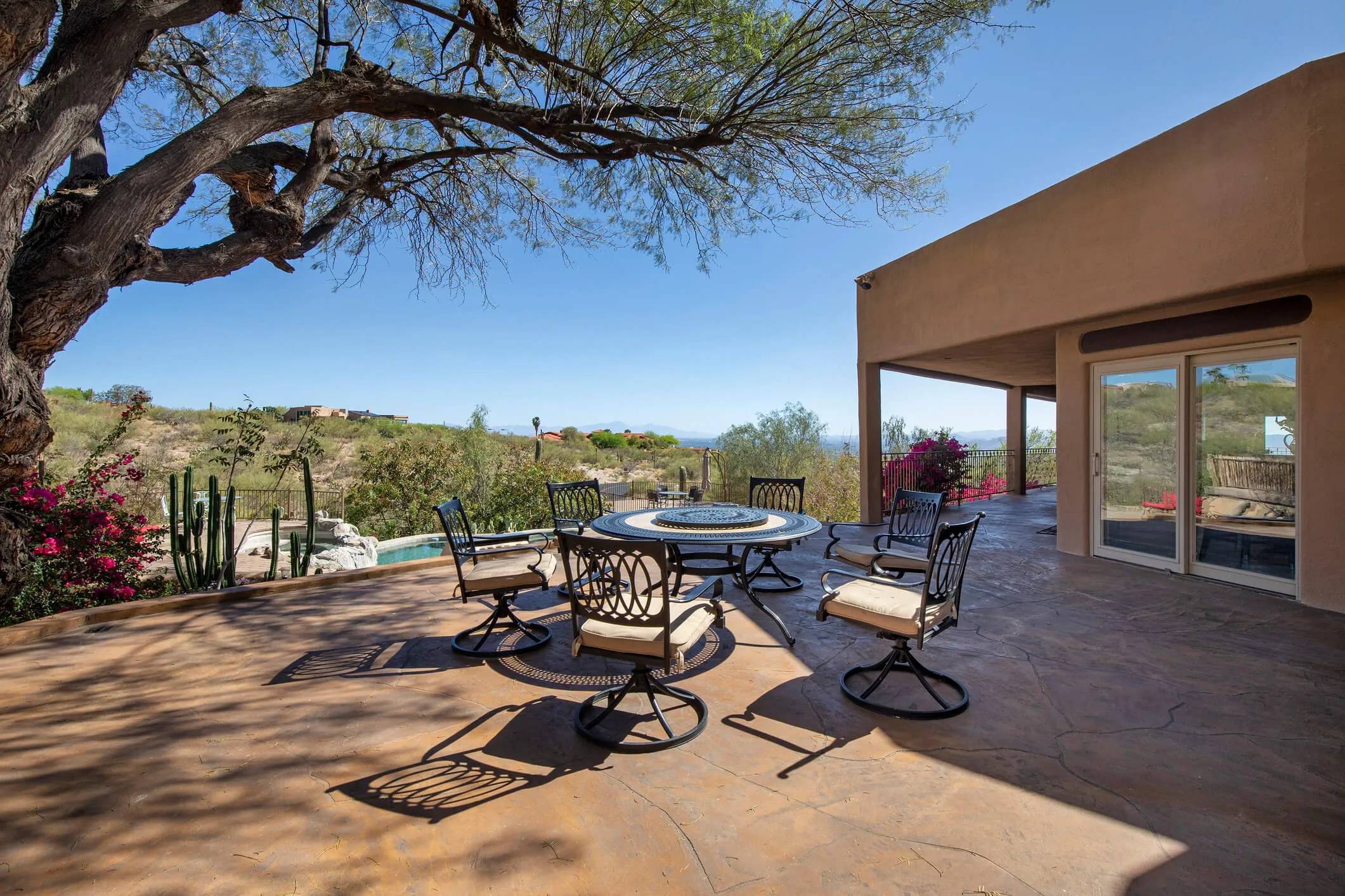 Family views home