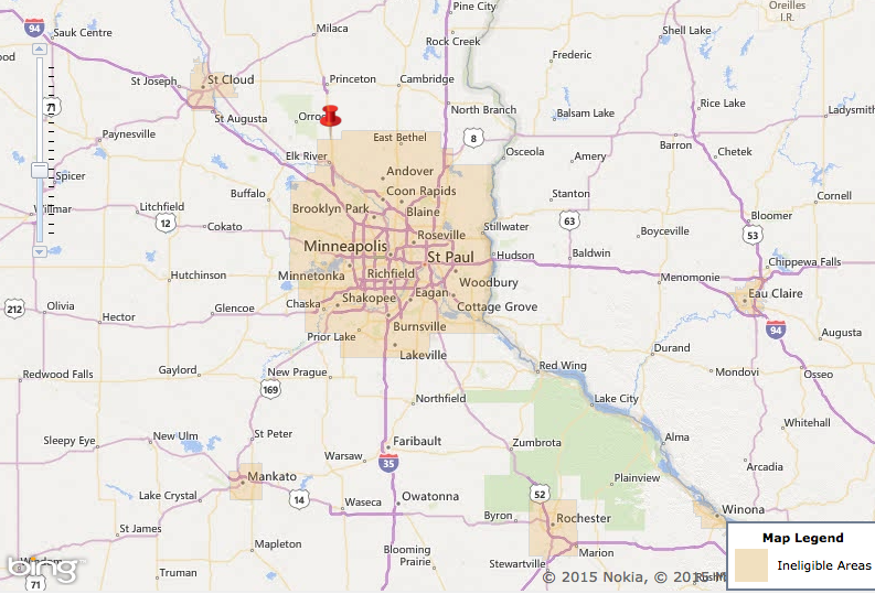 MN Rural Housing USDA Loan Areas