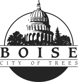 Boise City of Trees logo featuring a silhouette of the Idaho State Capitol building