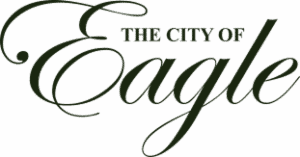 The City of Eagle logo in dark green featuring the text 