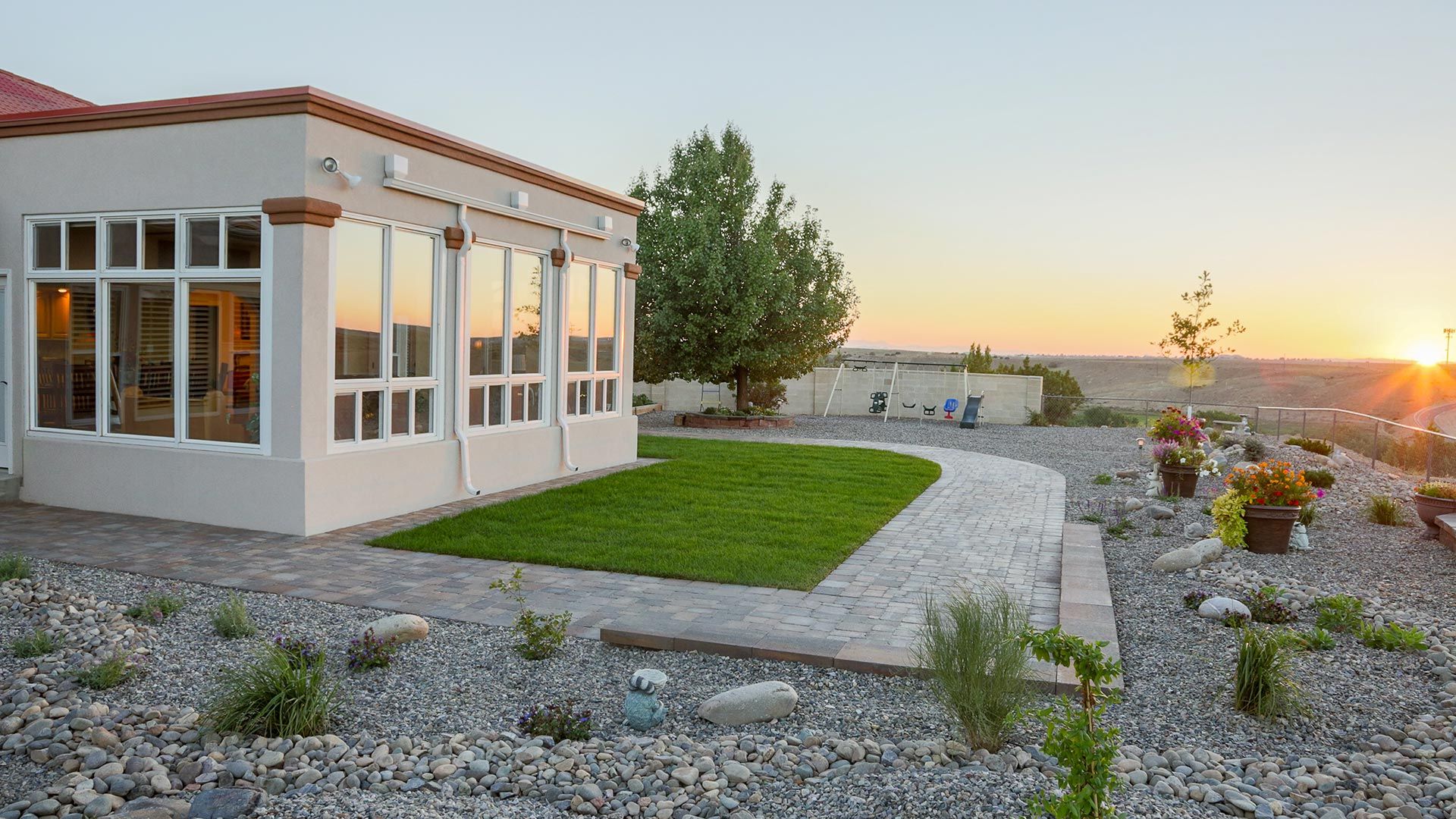 a home sunset in san juan county. It is a great place to live