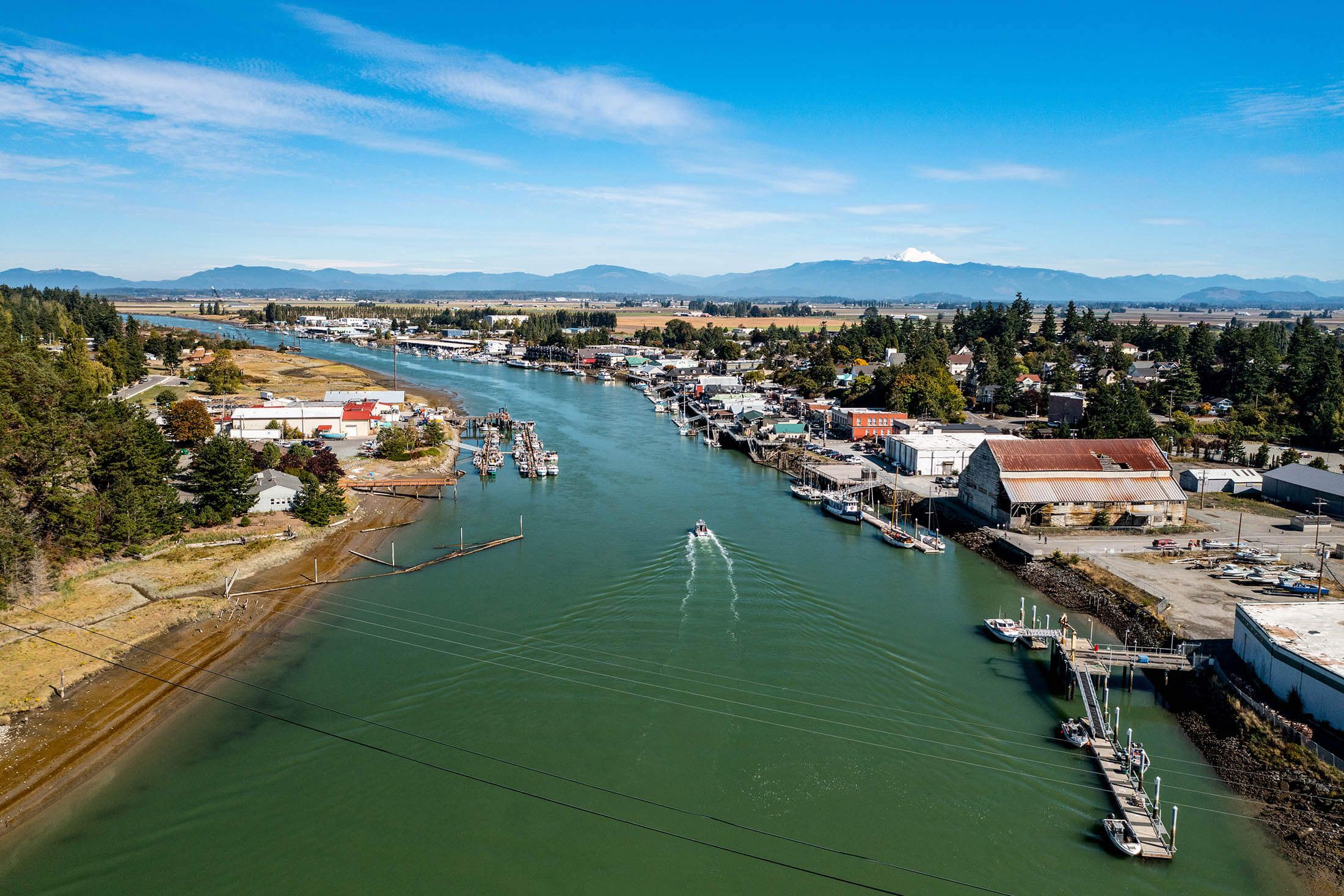 La Conner waterfront downtown area