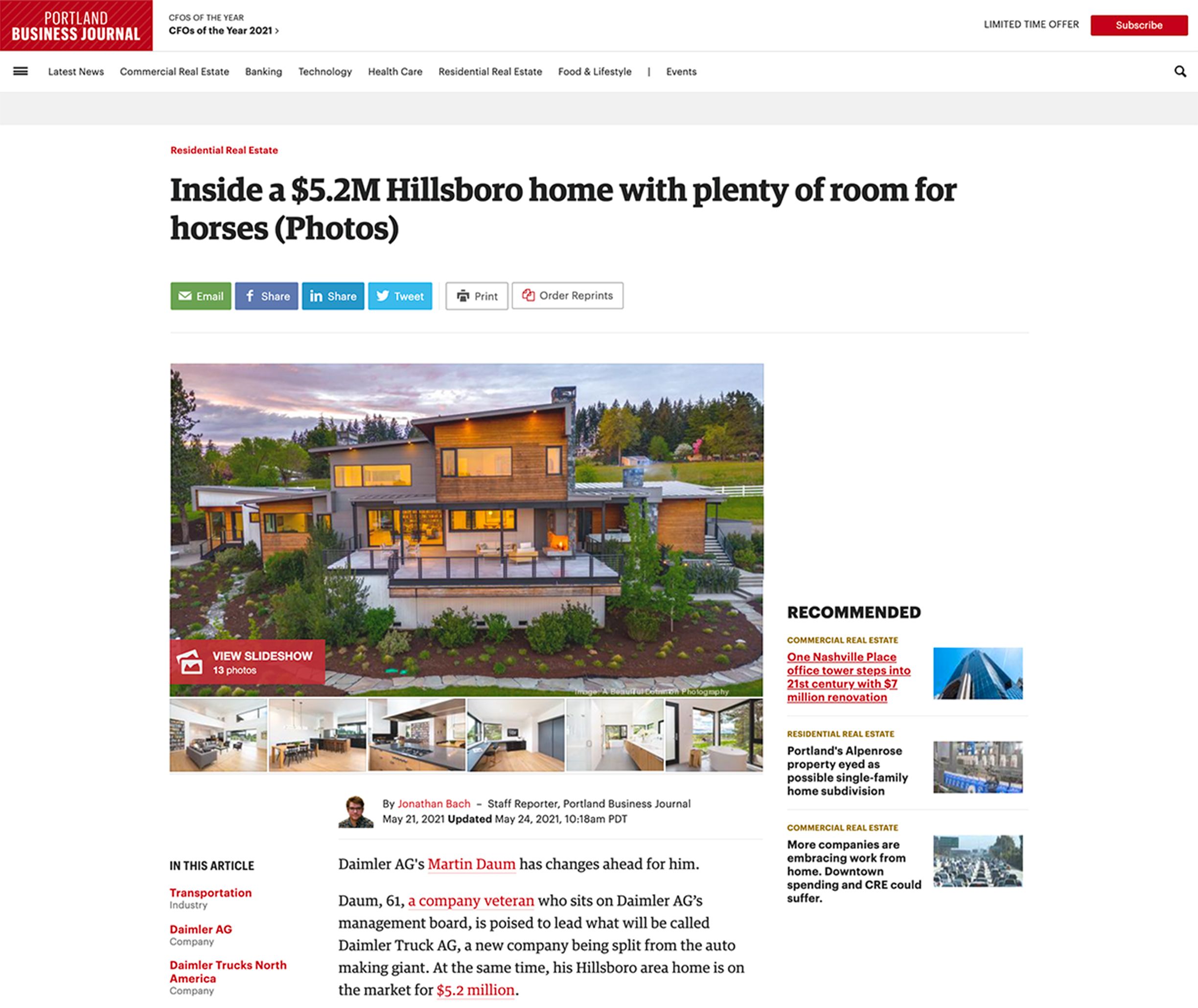 Inside a $5.2M Hillsboro home with plenty of room for horses