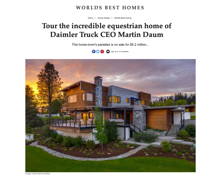 Tour the incredible equestrian home of Daimler Truck CEO Martin Daum