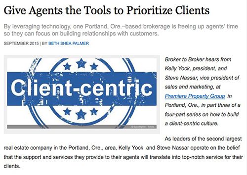 Realtor Magazine Article: Give Agents the Toole to Prioritize Clients