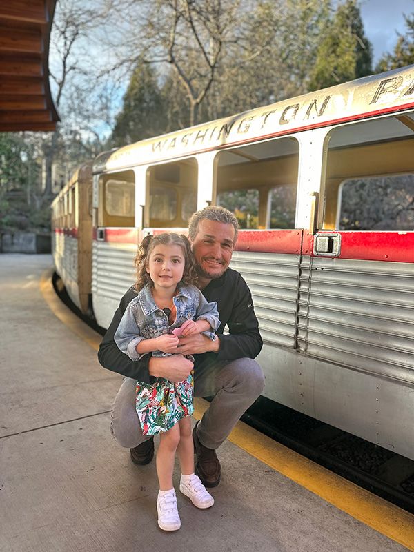 Steve and Georgie at the zoo