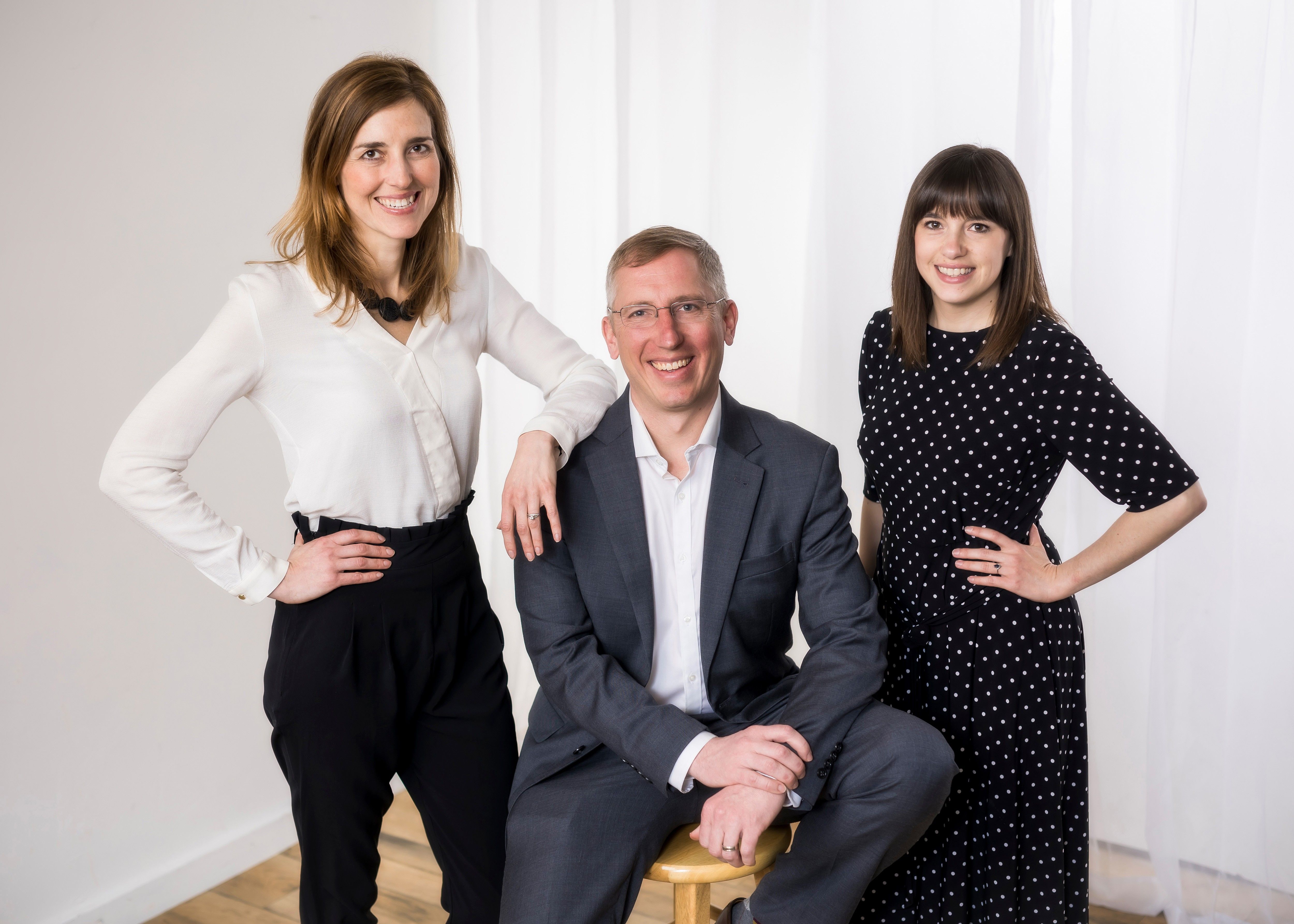 team photo in industrial office
