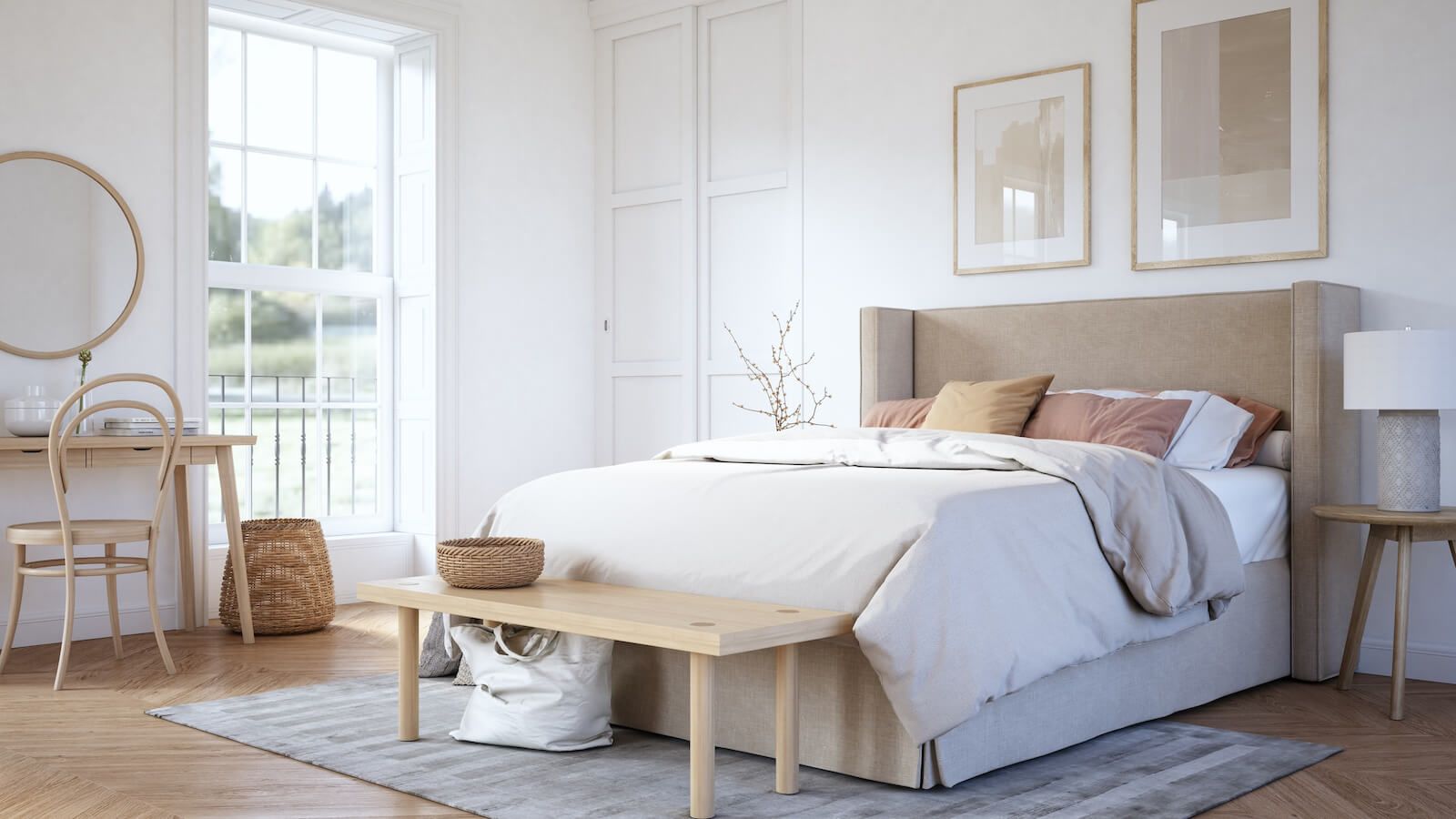 white bedroom