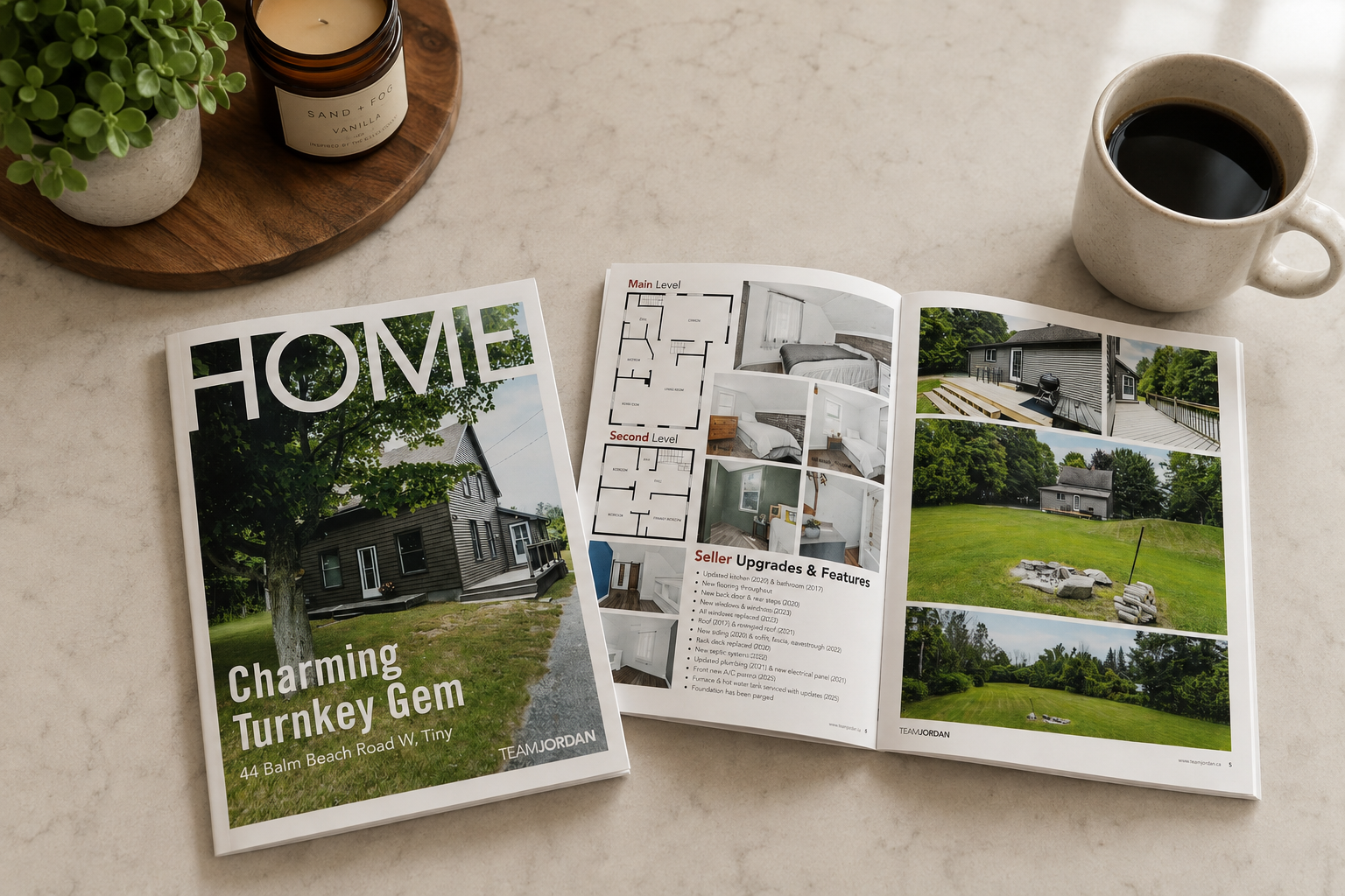 Team Jordan magazine-style listing feature sheet