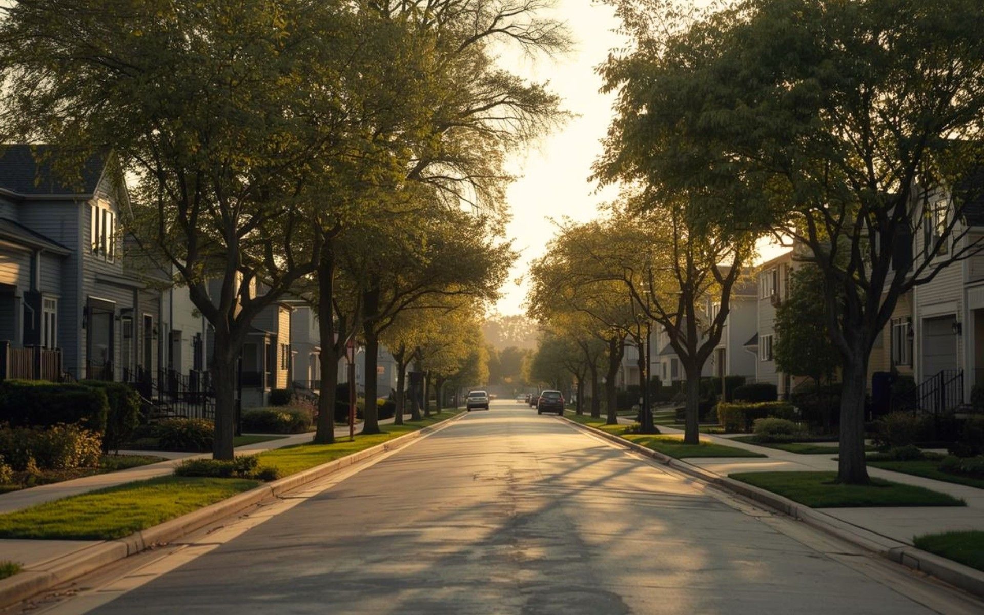 Tree-lined residential street in Altadore Calgary with inner-city homes and established neighbourhood character