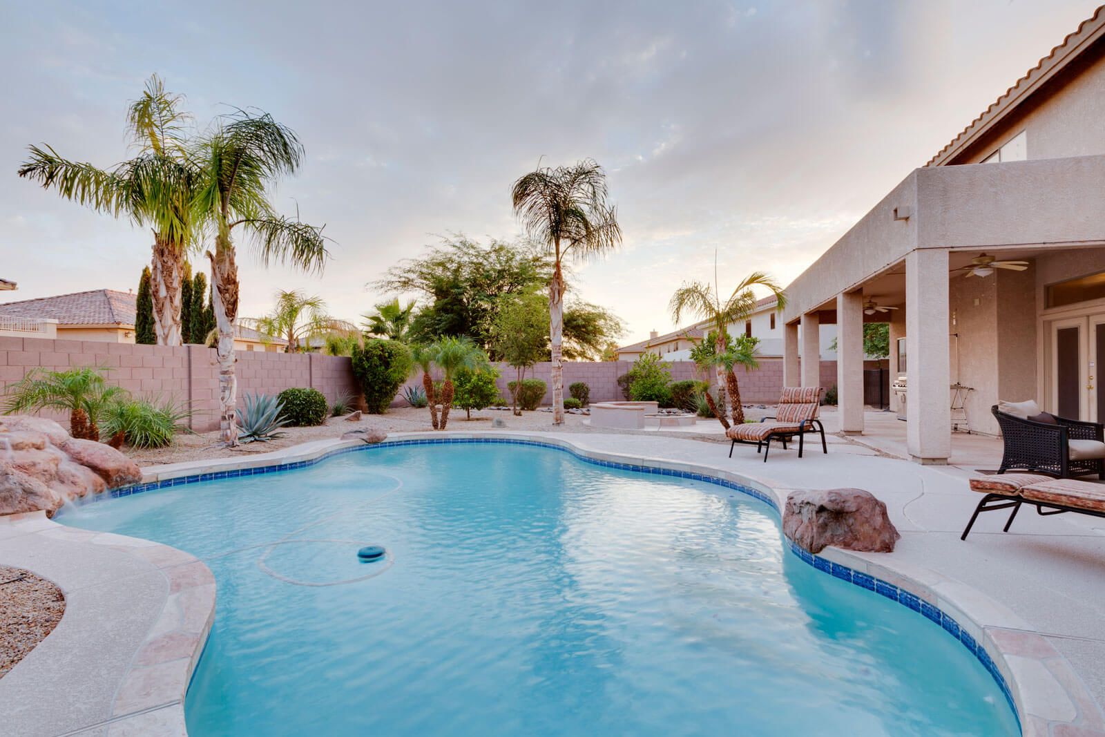 Family views home