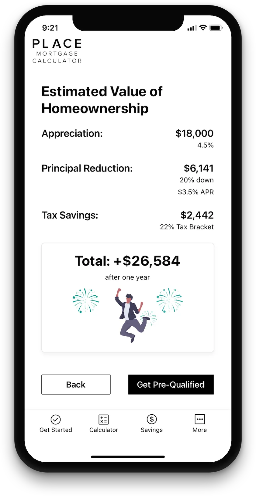 Screenshot of a home valuation tool