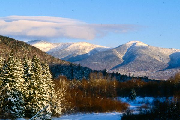 NWinter Sunset on White Mountains