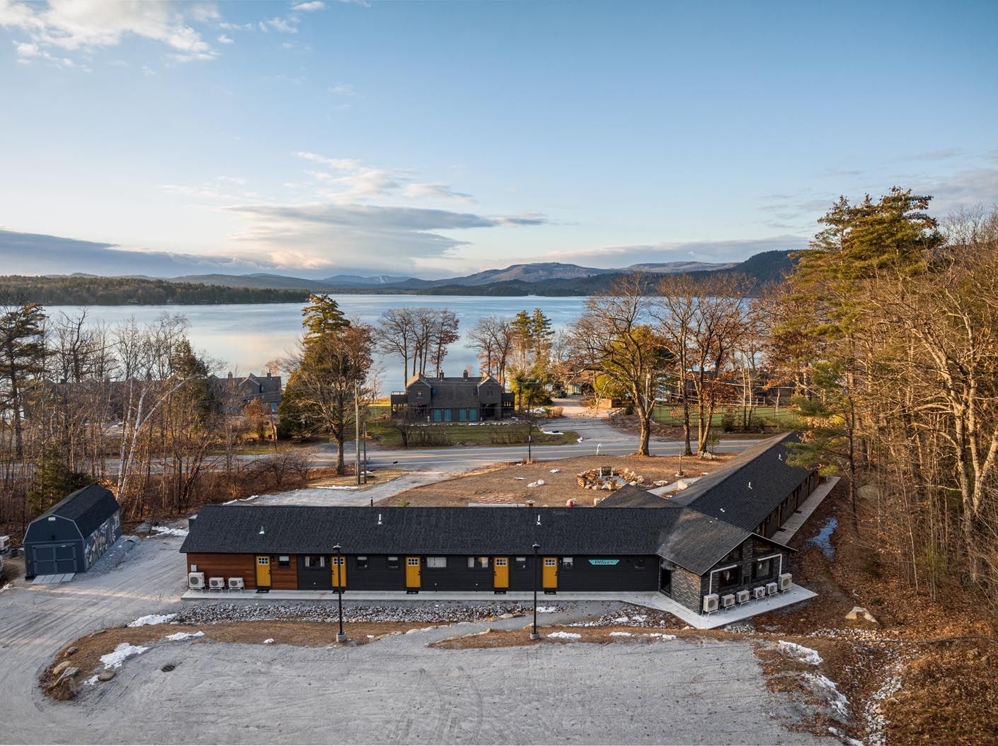 view of new parking lot
