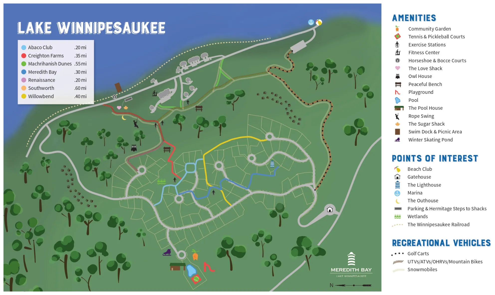 Meredith Bay Amenity Map