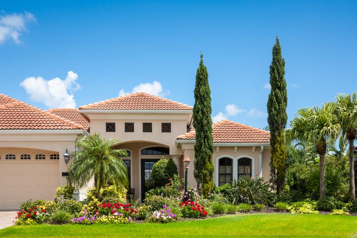 Family views home