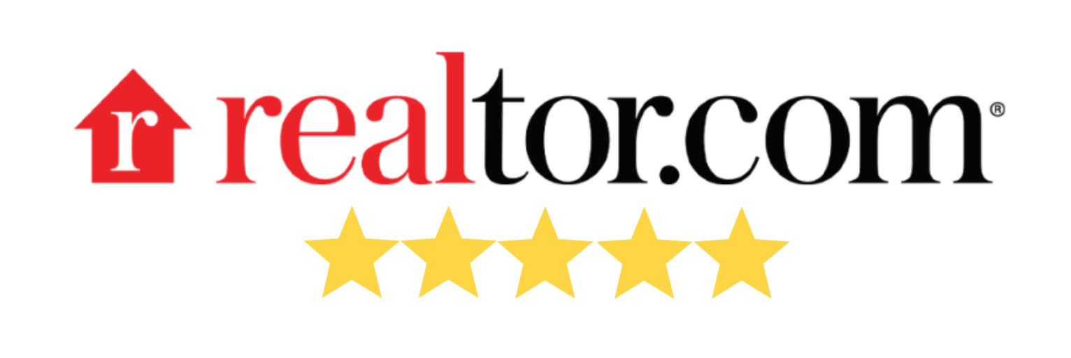 Realtor.com five-star rating logo with gold stars