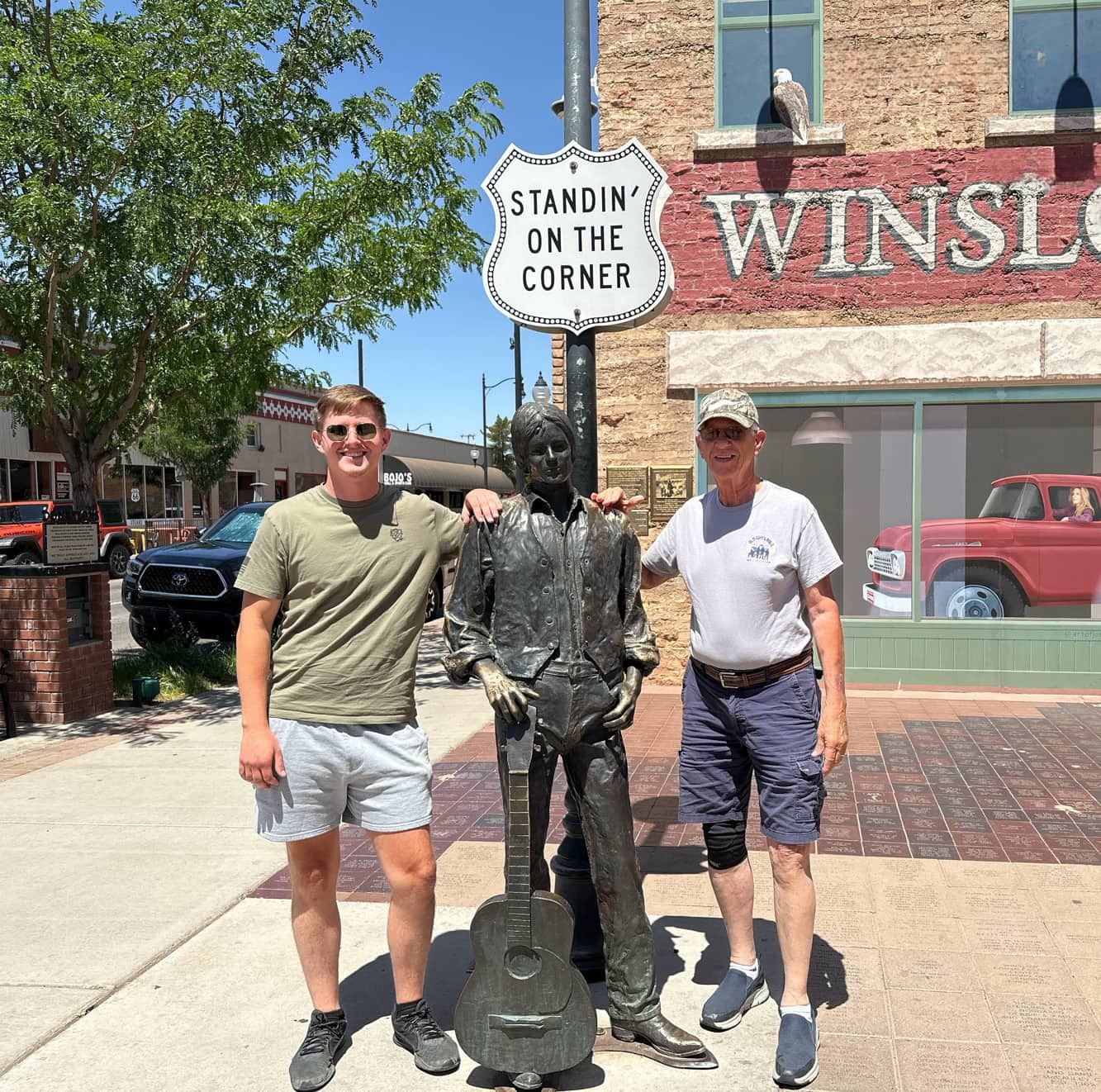 Standin' on the corner in Winslow, Arizona