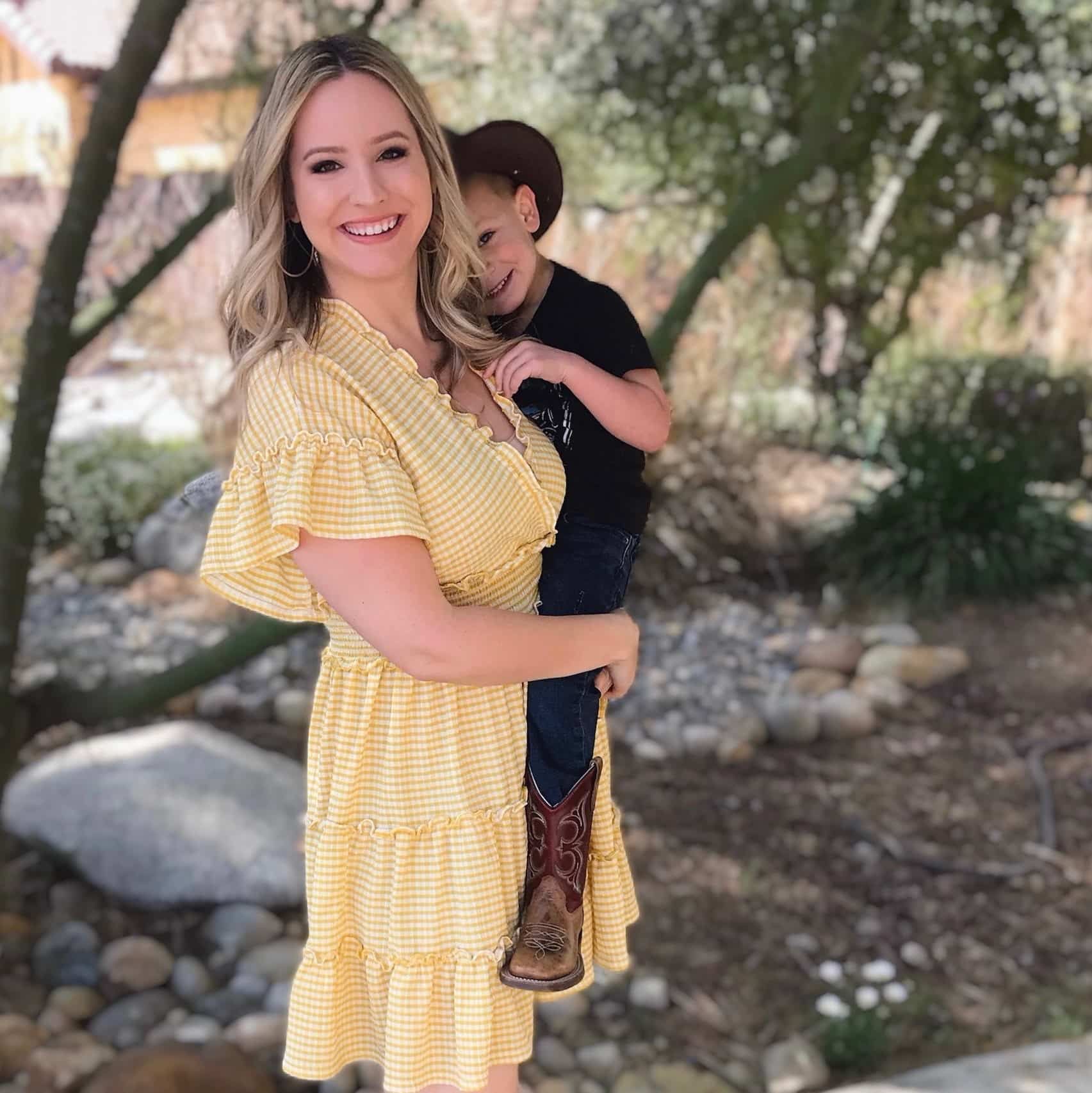 Lauren with her son