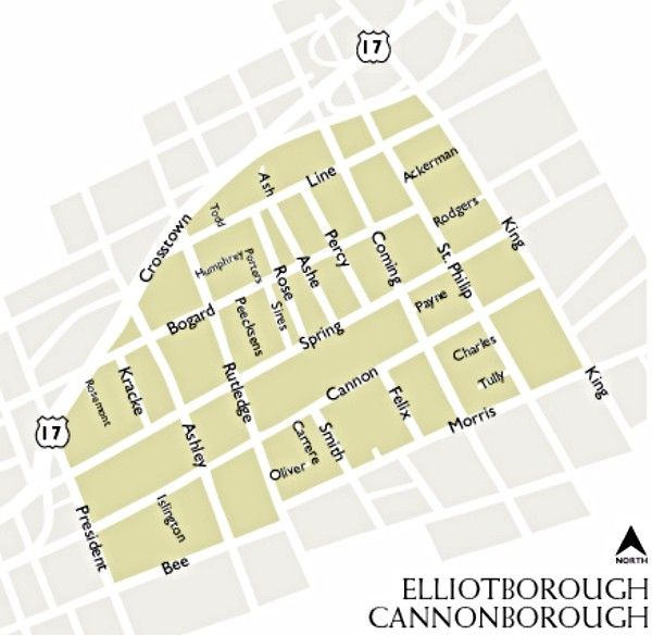 Cannonborough Elliotborough Map