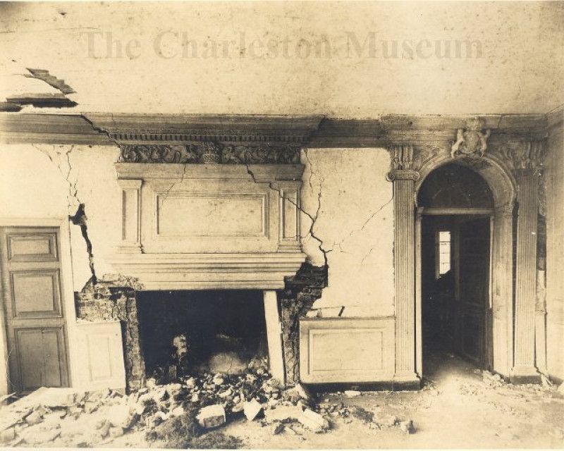Archdale Hall Interior after Earthquake
