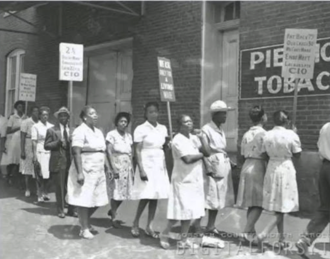 African Americans in a Picket line