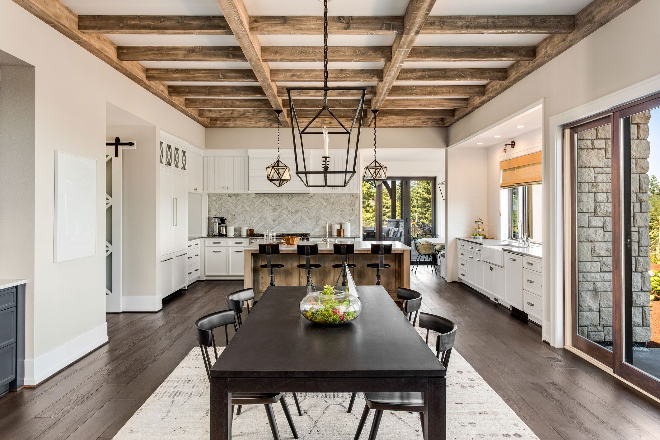 Agent house tour with couple